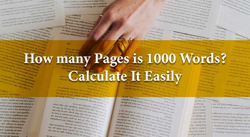 How Many Pages Is 1000 Words